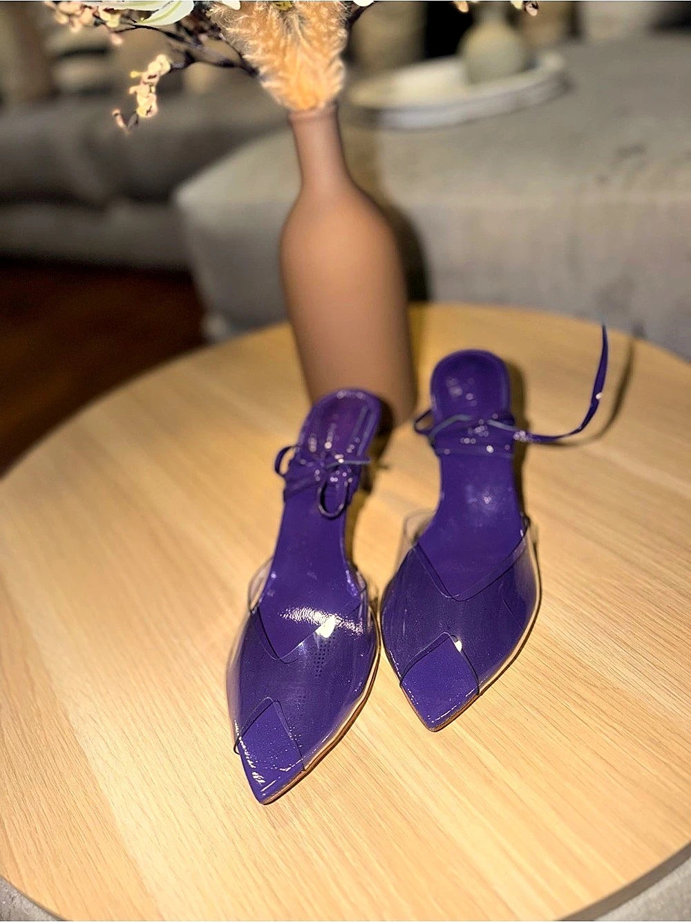 Schutz Pointed Toe Heels in Purple US 7.5 Like New